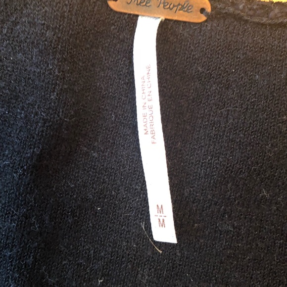 Free People Navy Sequin Sweater Sz M - Picture 4 of 5